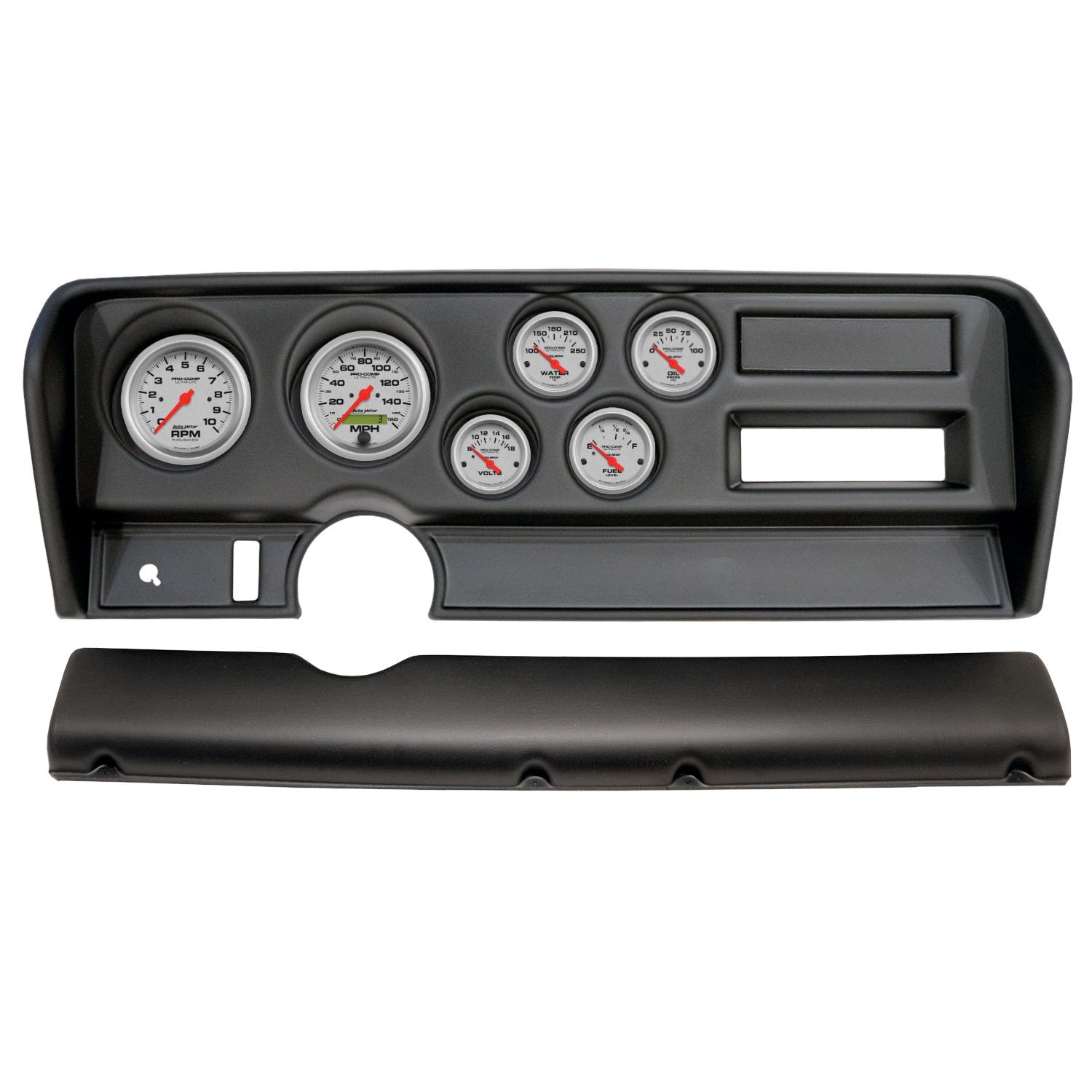 AutoMeter Products 2914-13 6 Gauge Direct-Fit Dash Kit, Pontiac GTO No Ac 70-72, Ultra-Lite