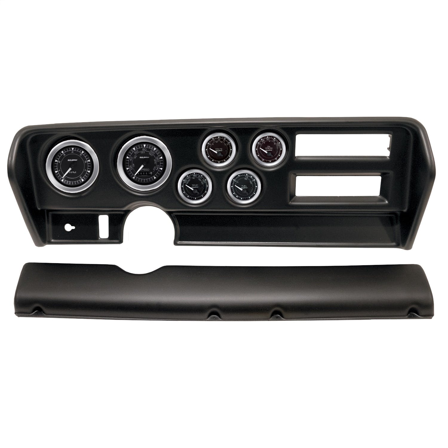 AutoMeter Products 2915-04 6 Gauge Direct-Fit Dash Kit, Pontiac GTO Ac 70-72, Chrono