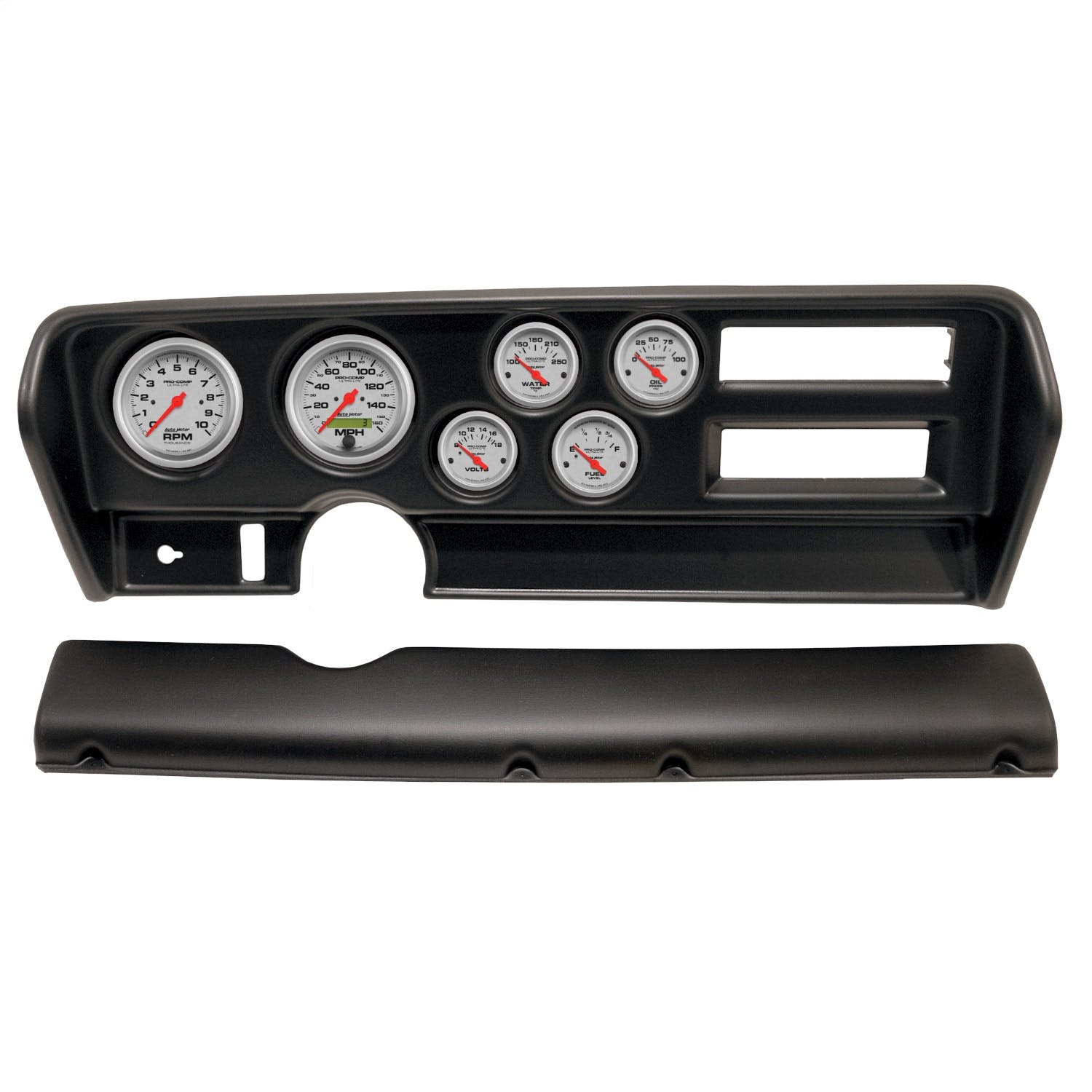 AutoMeter Products 2915-13 6 Gauge Direct-Fit Dash Kit, Pontiac GTO Ac 70-72, Ultra-Lite