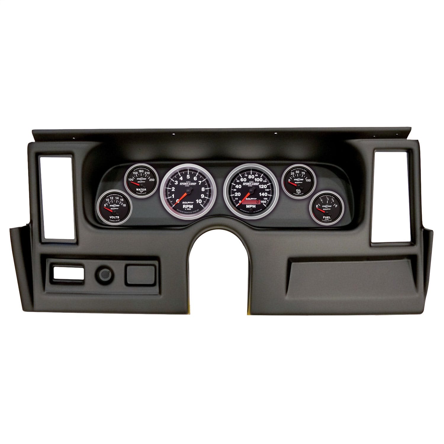 AutoMeter Products 2916-12 6 Gauge Direct-Fit Dash Kit, Chevy Nova 77-79, Sport-Comp II