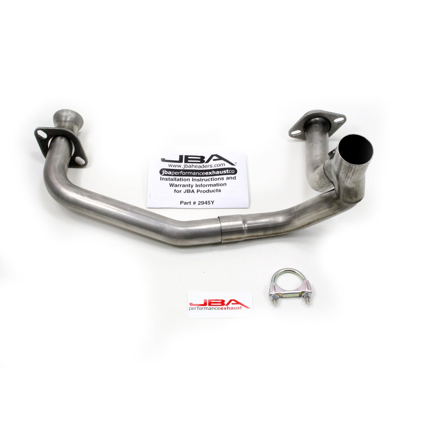 JBA Performance Exhaust 2945SY 2945SY 2.5 inch Stainless Steel Mid-Pipe 96-99 Dakota/Durang