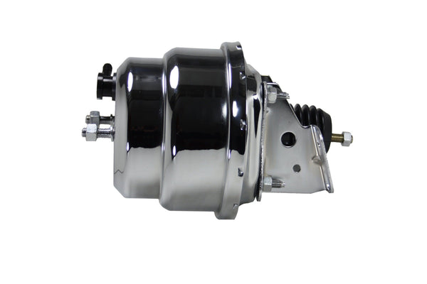 LEED Brakes 2L6B4 7 in Dual Power Booster ,1-1/8in Bore, side valve disc/disc (Chrome)