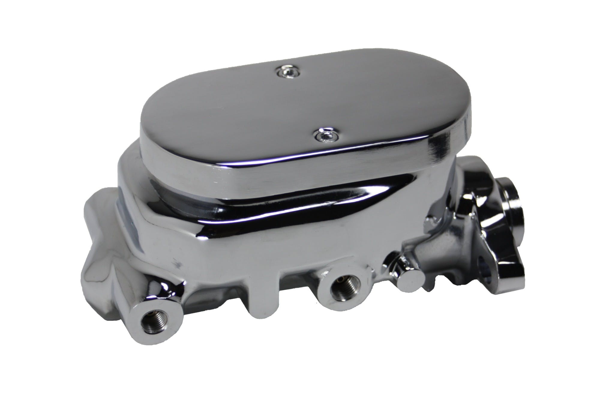 LEED Brakes 2N6 8 in Dual Power Booster ,1-1/8in Bore Flat Top Master (Chrome)