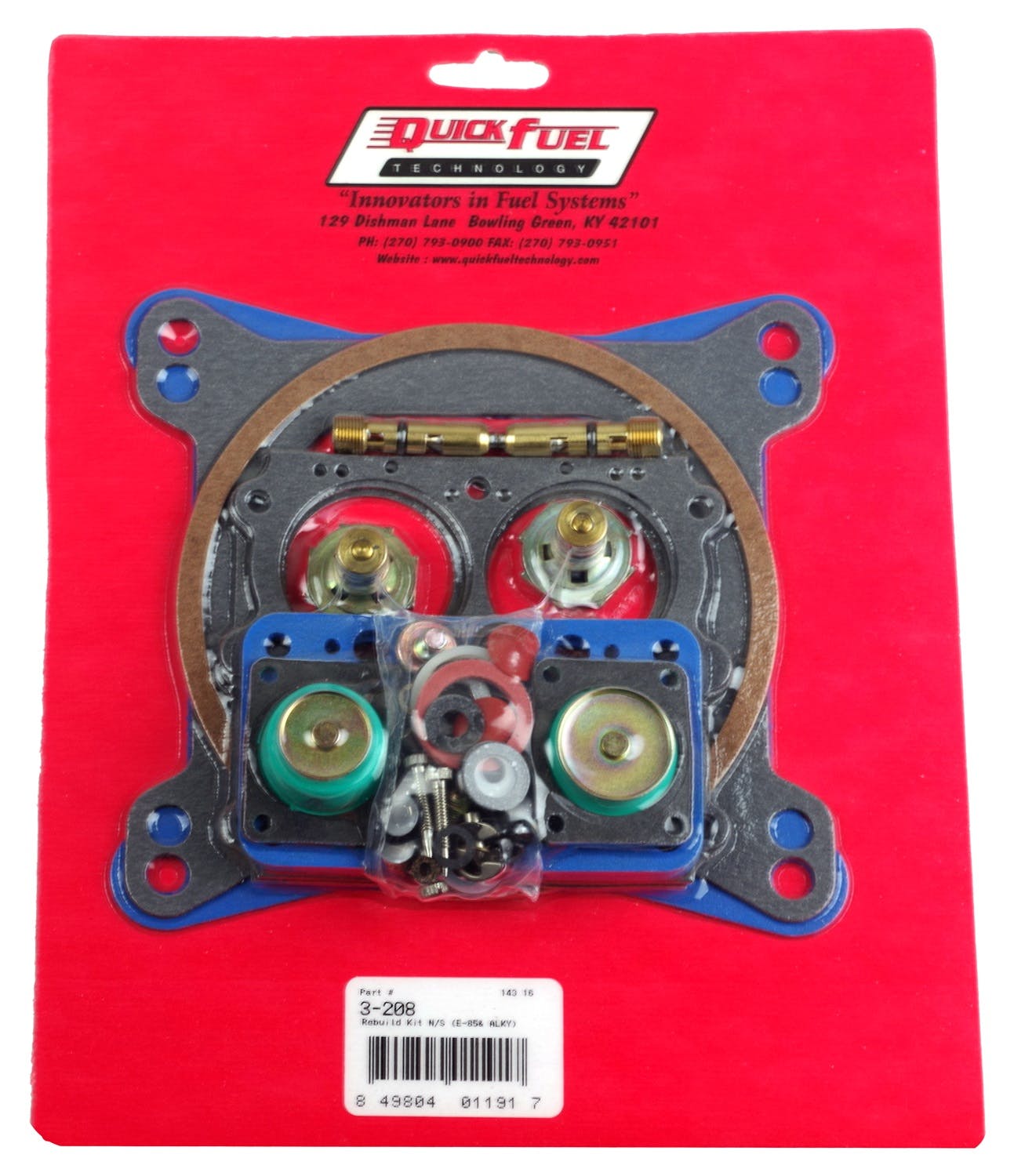 Quick Fuel Technology 3-208QFT Rebuild Kit N/S (E-85 and ALKY)
