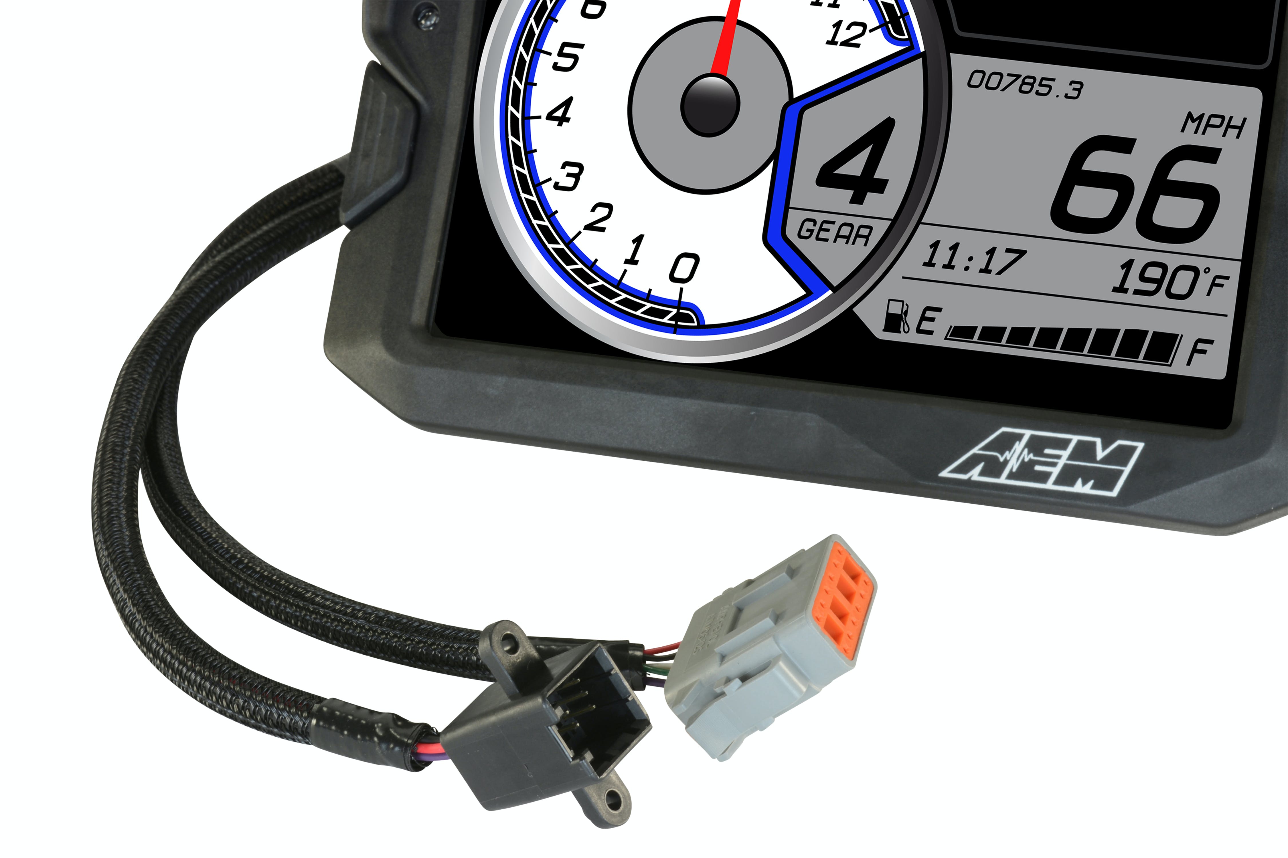 AEM 30-2220 CD-5/7 Carbon Digital Dash Adapter Harness for 2016-on Yamaha XYZ 1000