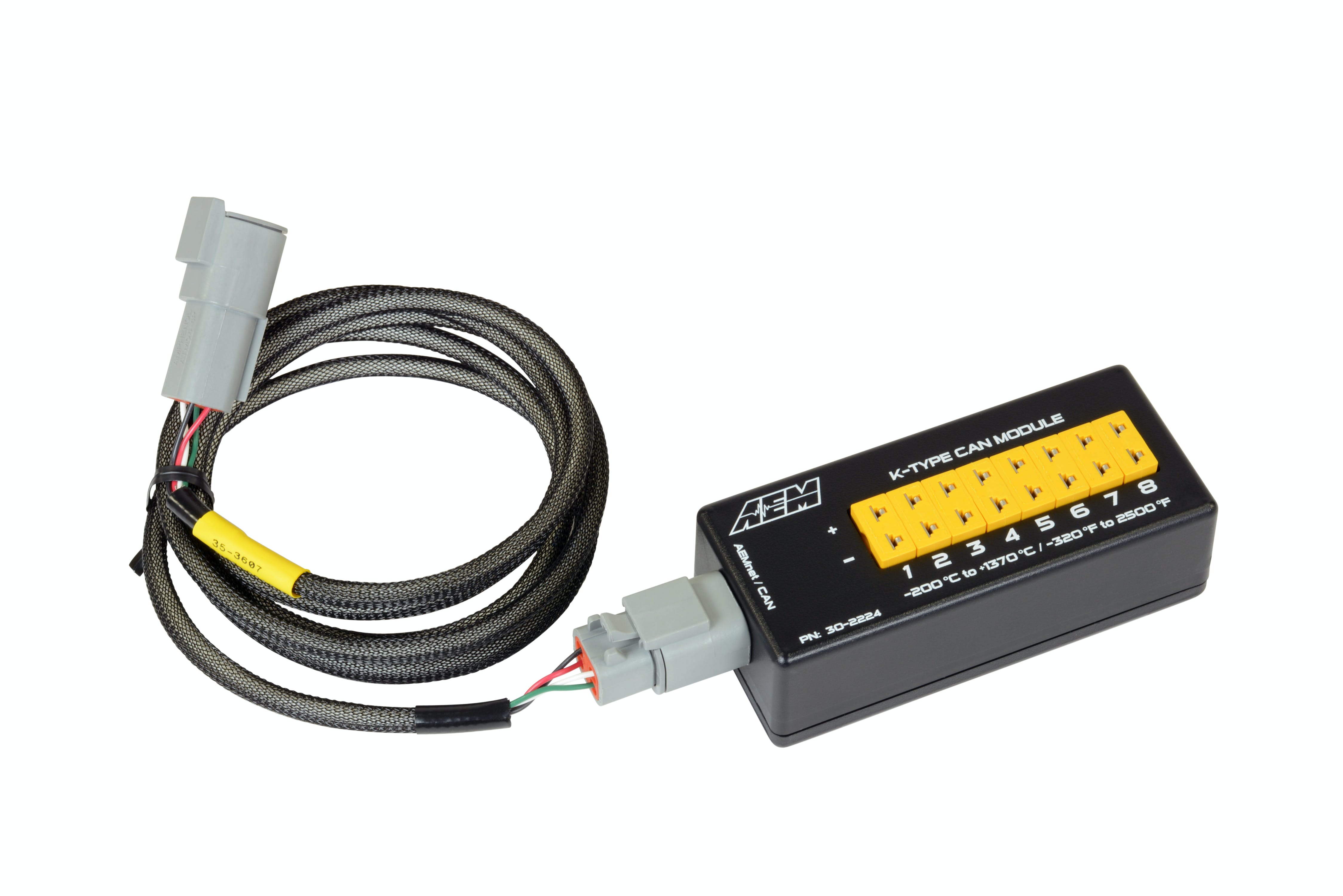 AEM 30-2224 8-Chan K-Type Thermocouple EGT/Temperature Sensor Module w/ CANbus
connectivity