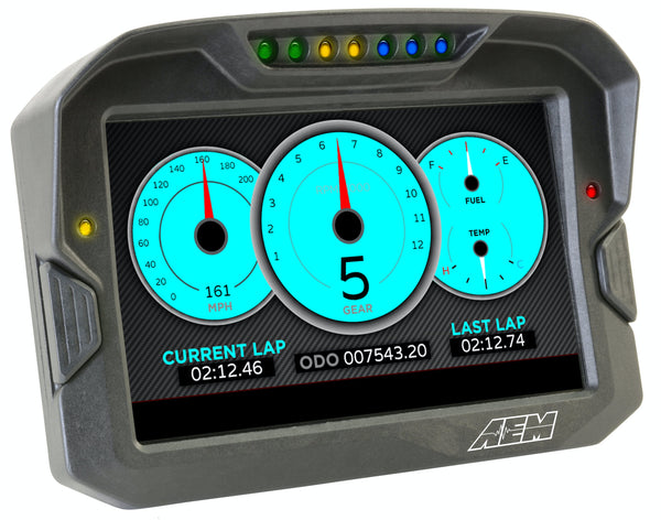 AEM 30-5702 CD-7G non-logging, GPS enabled racing dash,CAN input only,carbon fiber enclosure