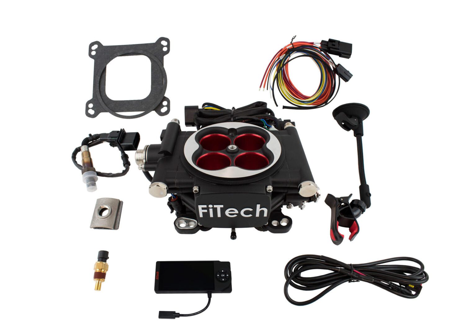 FiTech 93554 Go EFI 4 600 HP Power Adder Matte Black EFI System w/ Force Fuel Mini Delivery