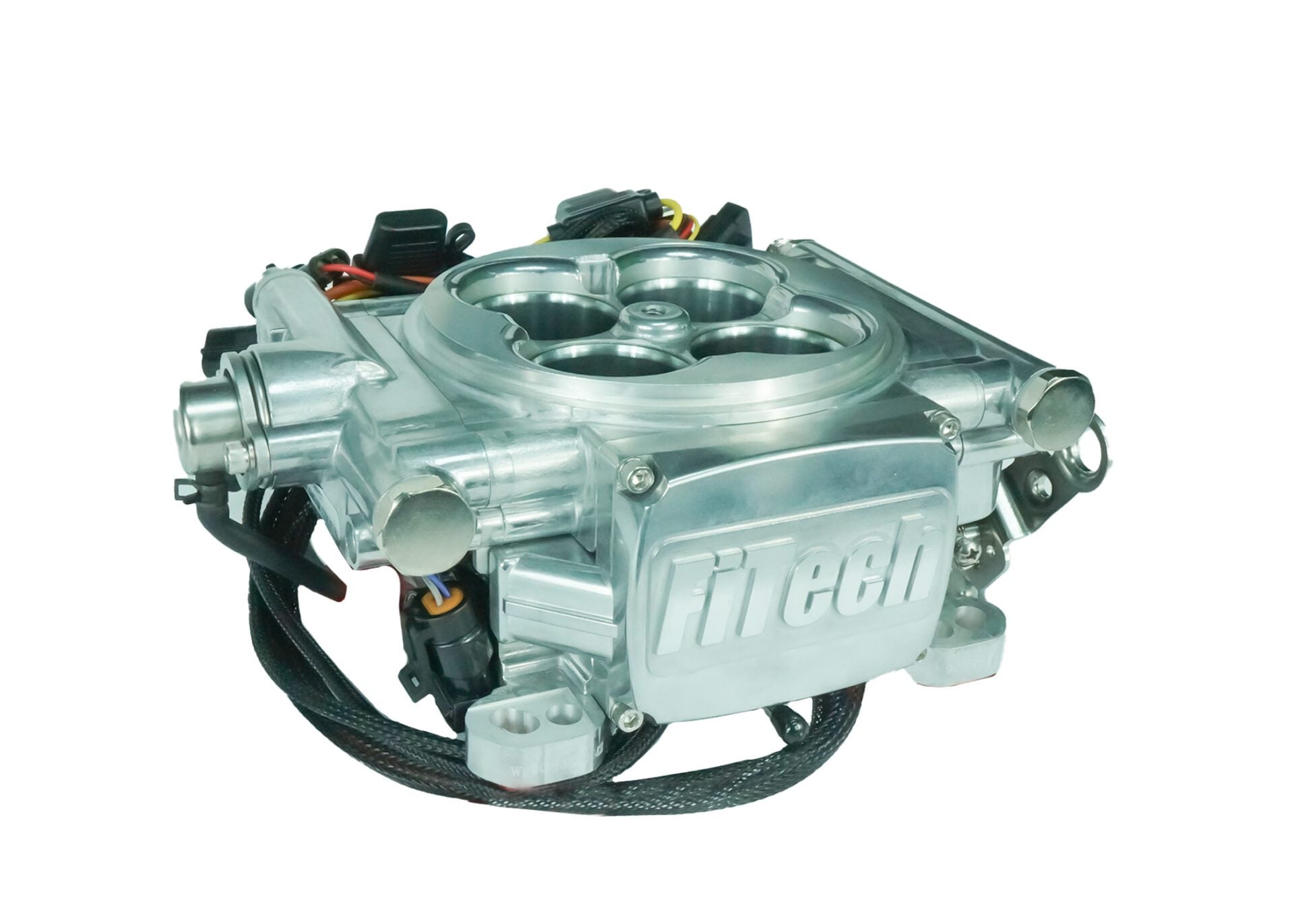 FiTech 93506 Go EFI 4 600 HP Power Adder Bright Alum EFI System w/ Force Fuel Delivery Master