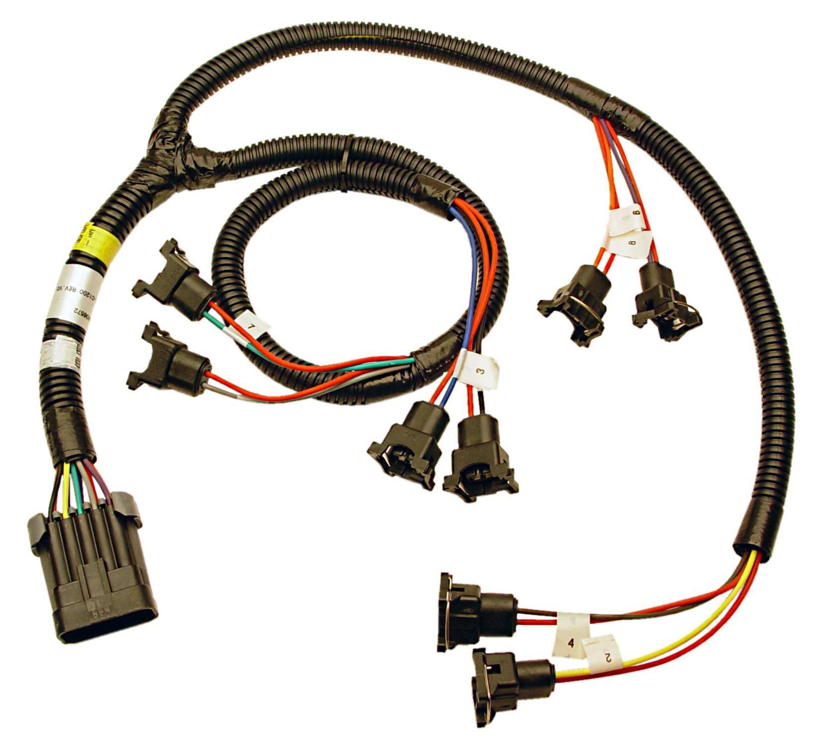 FAST - Fuel Air Spark Technology 301201 XFI Fuel Injector Harness for 4-7 Swap Firing Order SBC, BBC and LT1 engines.
