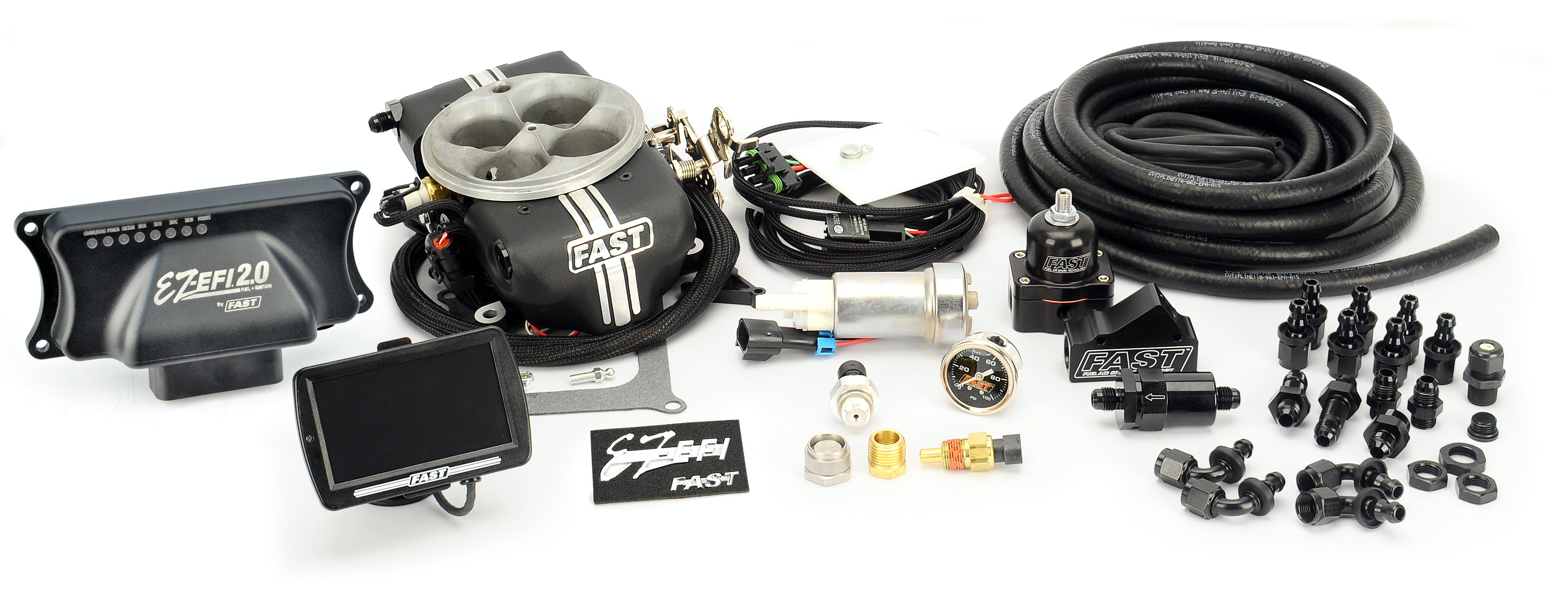 FAST - Fuel Air Spark Technology 30401-KIT EZ 2.0 Base Kit with Touchscreen, Throttle Body and In-Tank Pump Kit