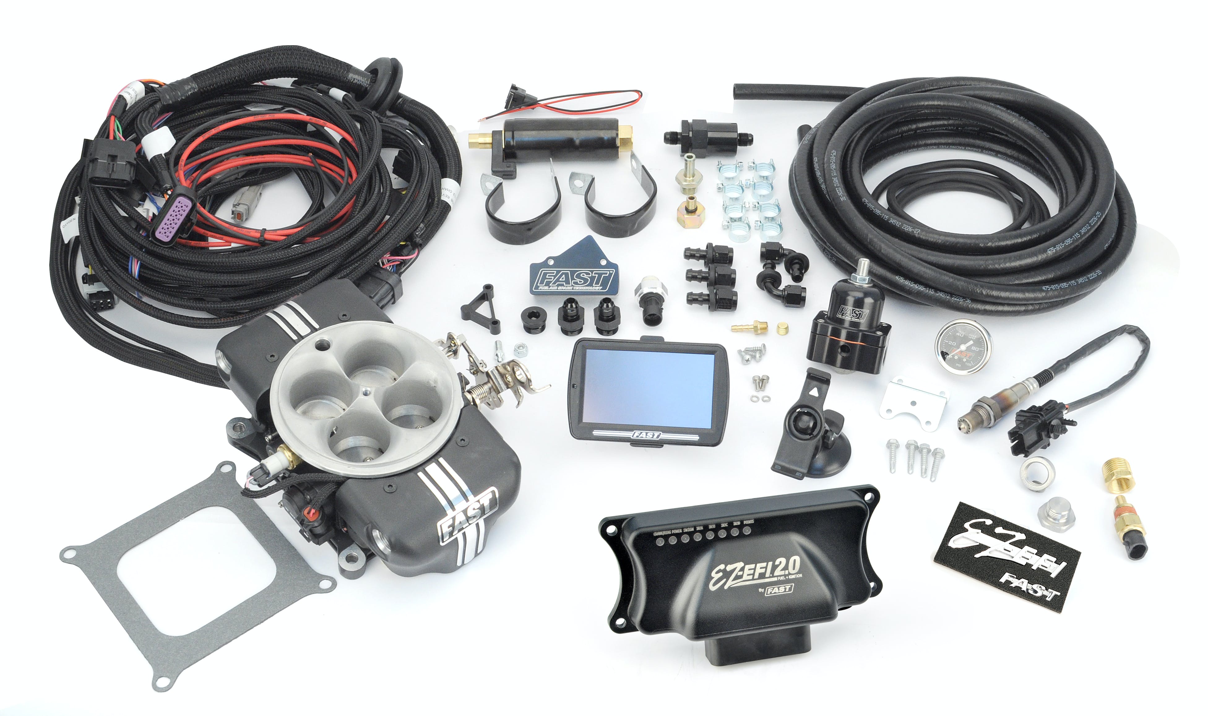 FAST - Fuel Air Spark Technology 30402-KIT EZ 2.0 Base Kit with Touchscreen, Throttle Body and Inline Pump Kit