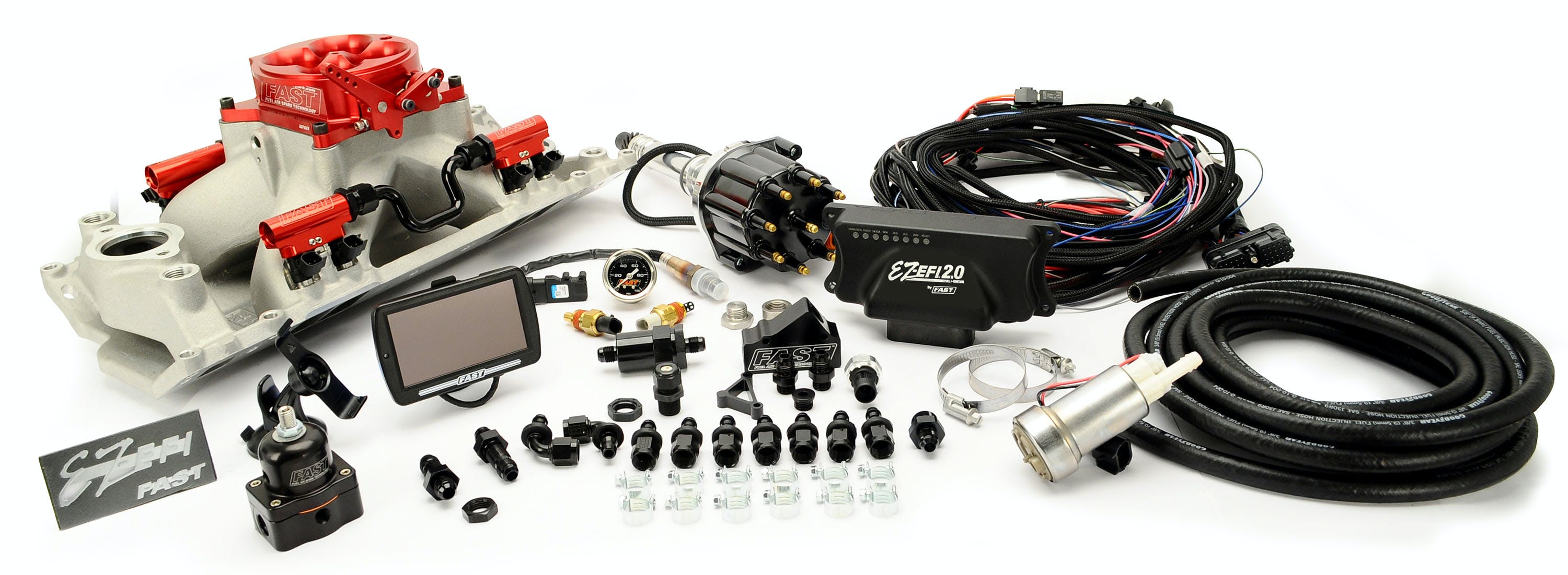 FAST - Fuel Air Spark Technology 30411-05L EZ 2.0 BBC Multiport w/intake, rails, throttle body, distributor and fuel pump