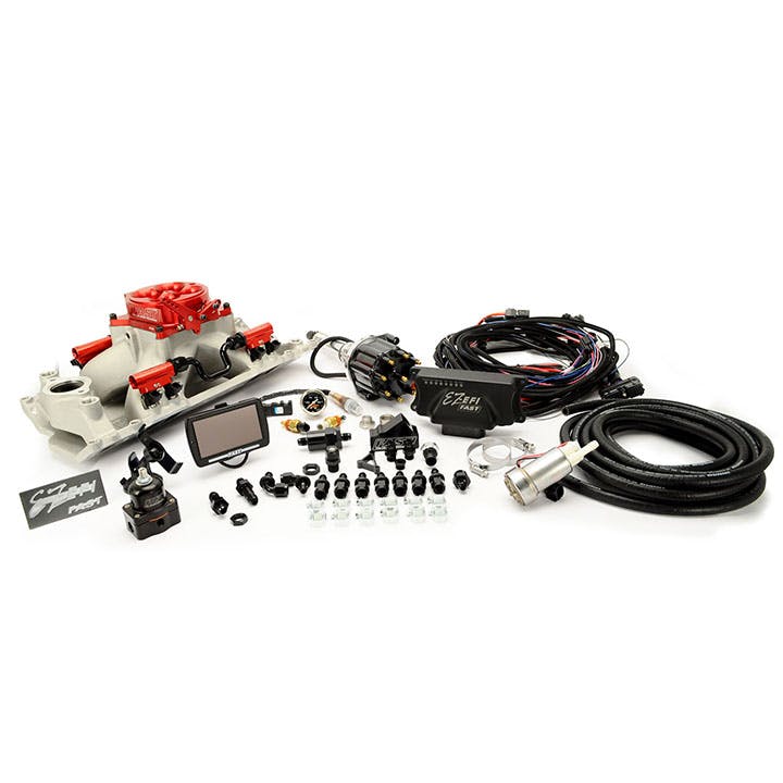 FAST - Fuel Air Spark Technology 30412-10T EZ 2.0 SBC Multiport kit w/intake, rails, tbody, distributor and fuel pump