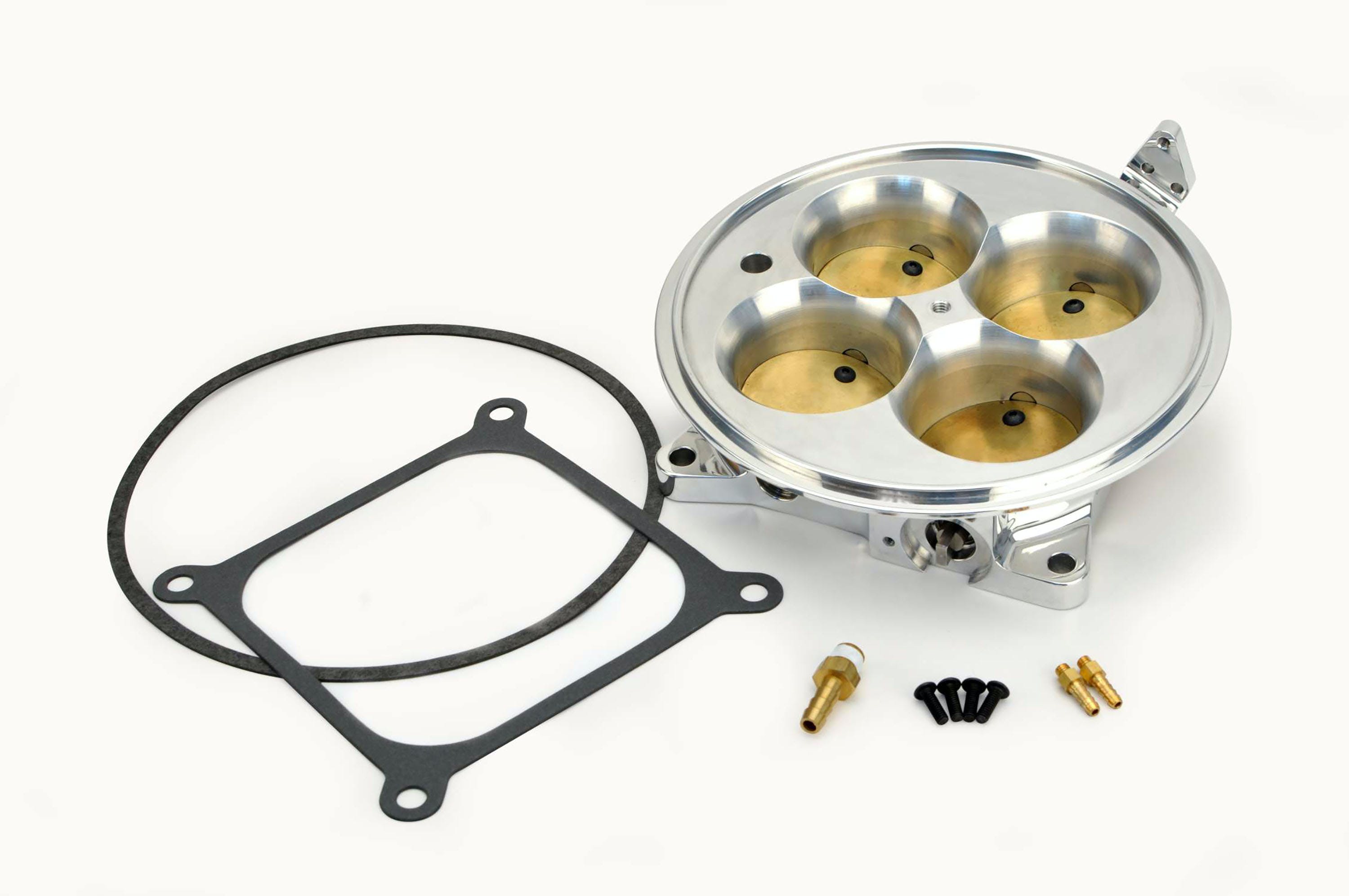 FAST - Fuel Air Spark Technology 307603P Polished 4150 Flange Air Only Throttle Body for Multiport Injection EFI Systems