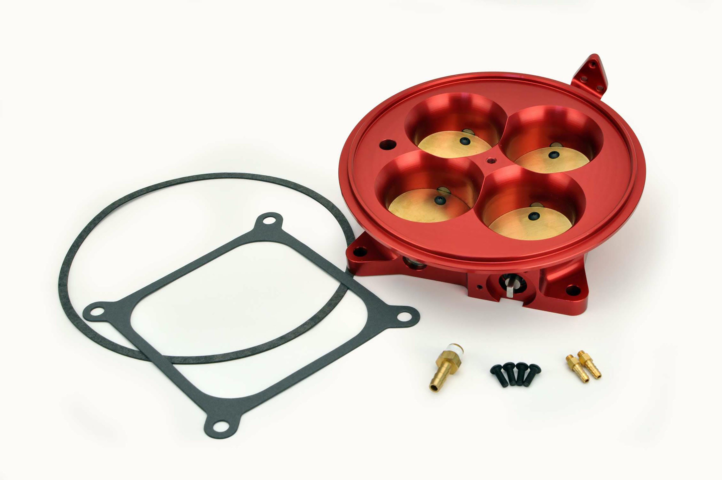 FAST - Fuel Air Spark Technology 307604 Red 4500 Flange Air Only Throttle Body for Multiport Injection EFI Systems