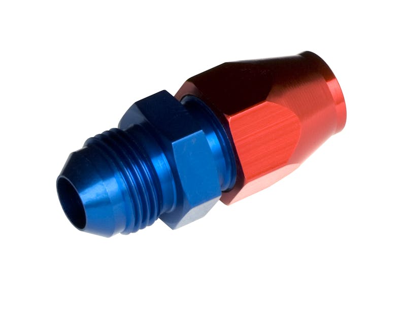 Redhorse Performance 3100-06-06-1 -06 to 3/8in hard line AN Aluminum Hose End - red and blue