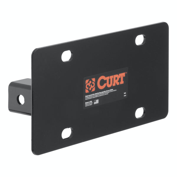 CURT 31002 Hitch-Mounted License Plate Holder (Fits 2 Receiver)