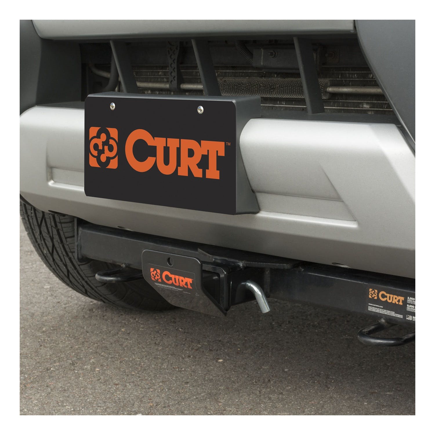 CURT 31007 Hitch-Mounted Skid Shield (Fits 2 Receiver)