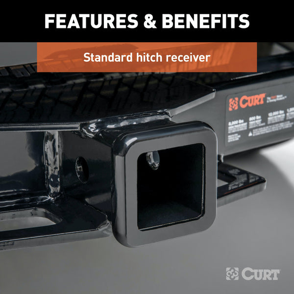 CURT 31082 2 Front Receiver Hitch, Select Honda Ridgeline
