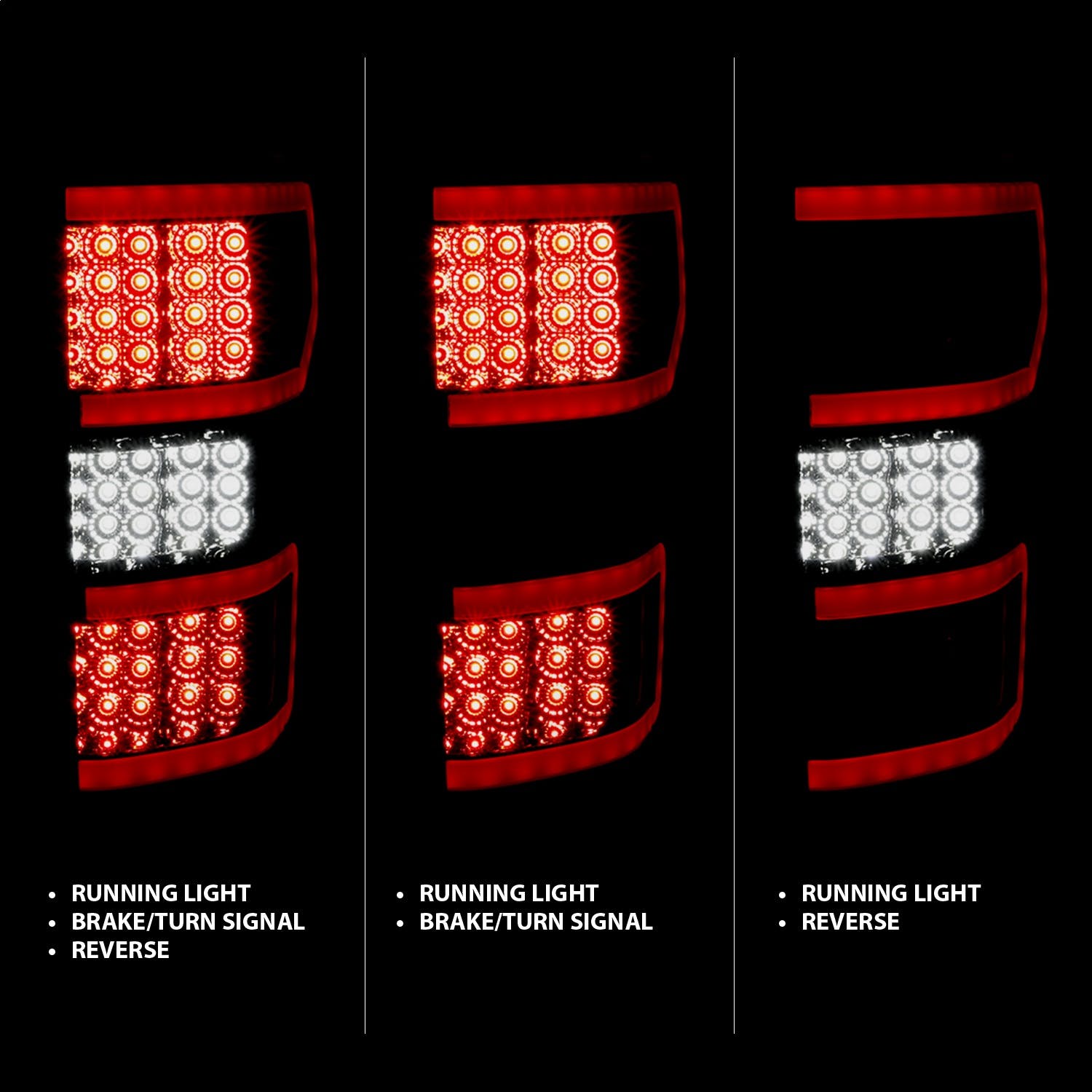 AnzoUSA 311315 LED Taillight Smoke (Red Light Bar) ( with Sequential)
