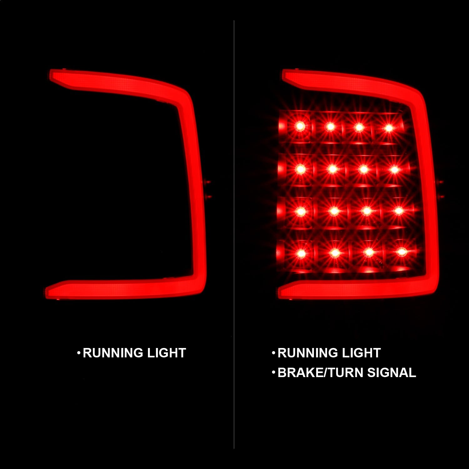 AnzoUSA 311319 LED Taillight Plank Style Black with Smoke Lens