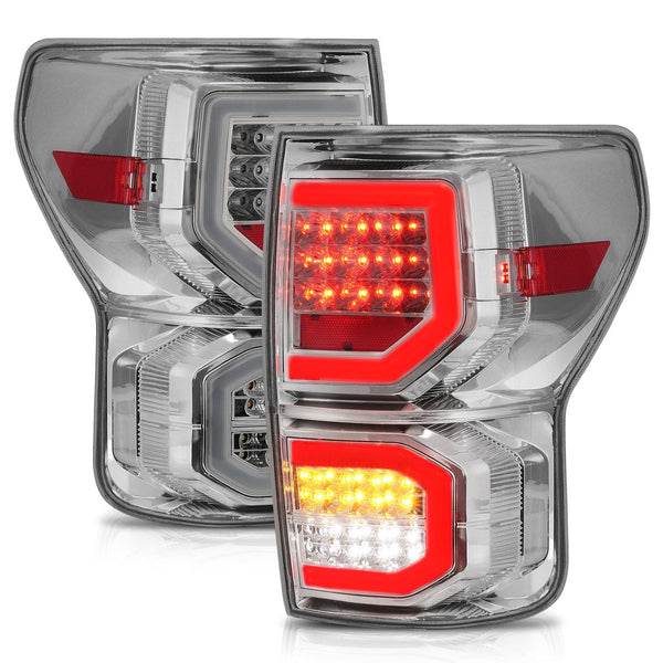 AnzoUSA 311338 LED Taillights Chrome Housing Clear Lens