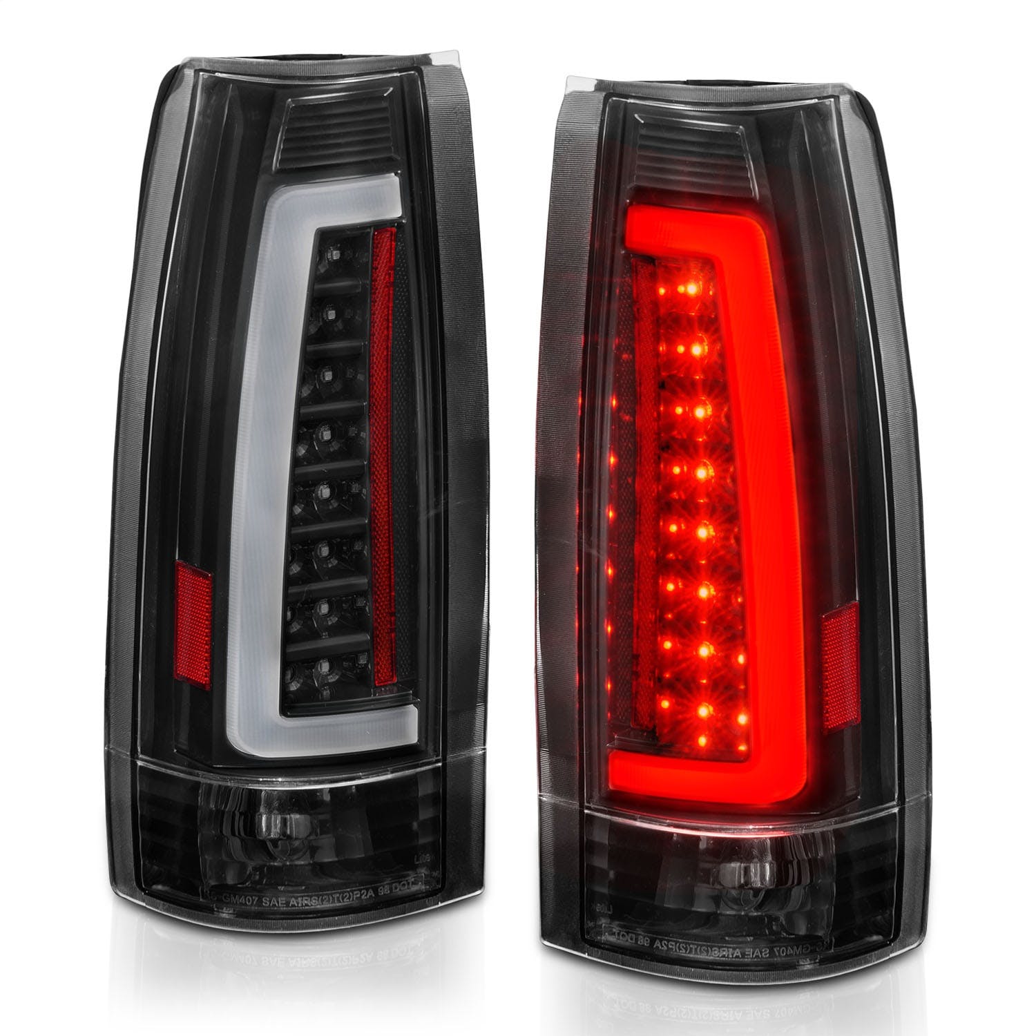 AnzoUSA 311344 LED Taillights Black Housing Clear Lens