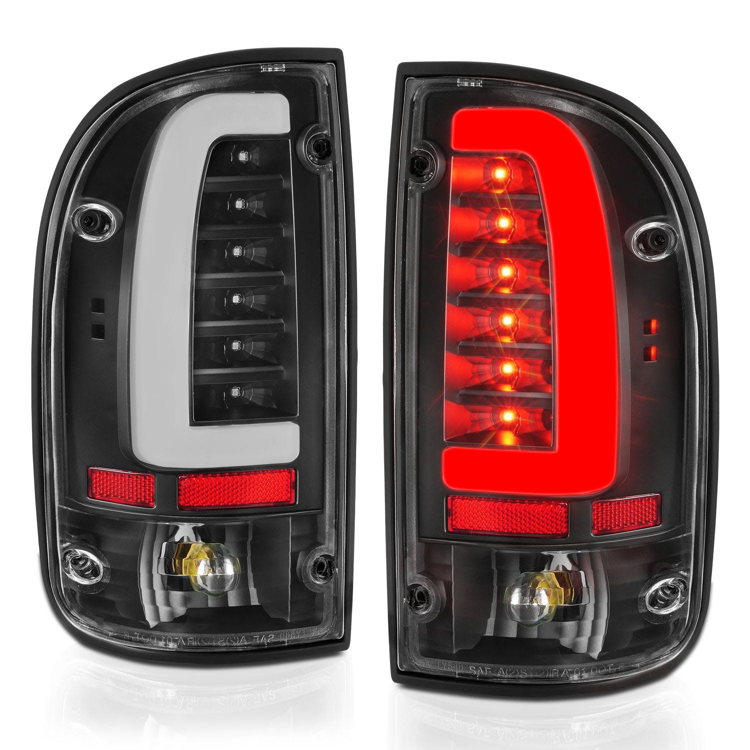 AnzoUSA 311353 LED Taillights Black Housing Clear Lens