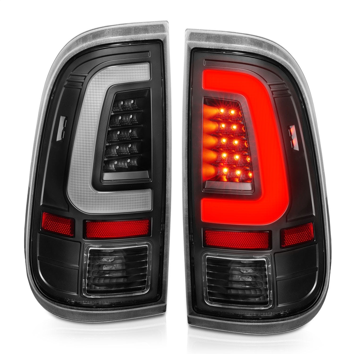 AnzoUSA 311356 LED Taillights Black Housing Clear Lens