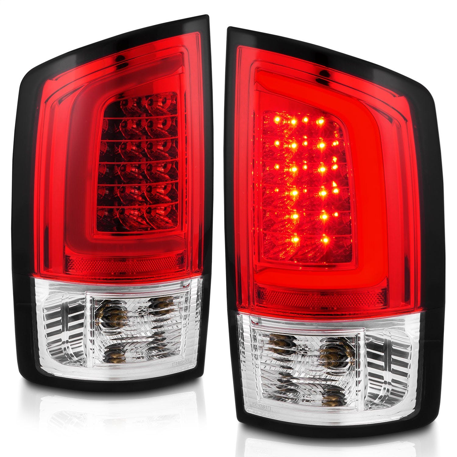 AnzoUSA 311370 LED Tail Lights with Light Red/Clear Lens