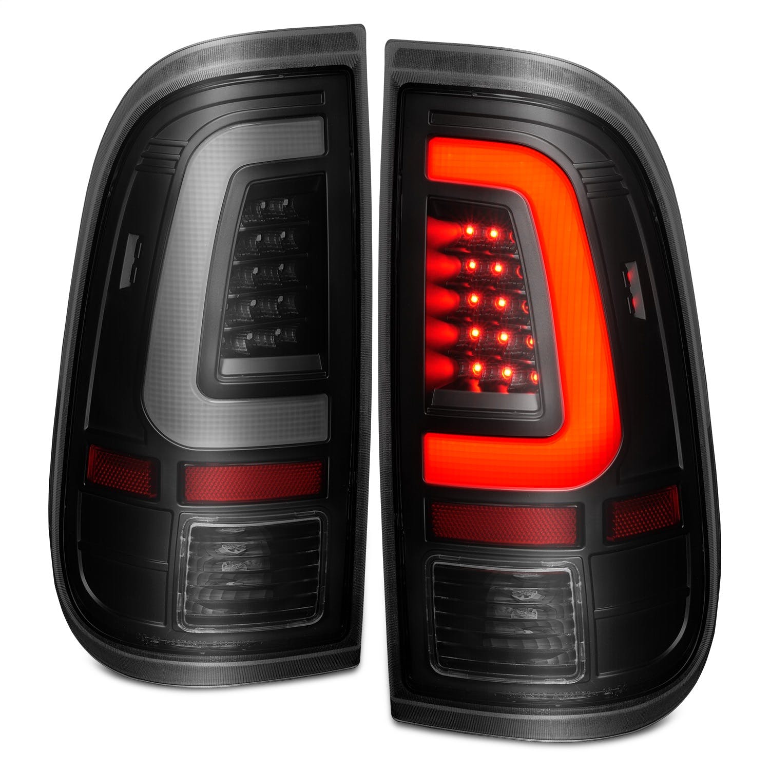 AnzoUSA 311379 LED Tail with Lights Bar Black Housing Smoke Lens