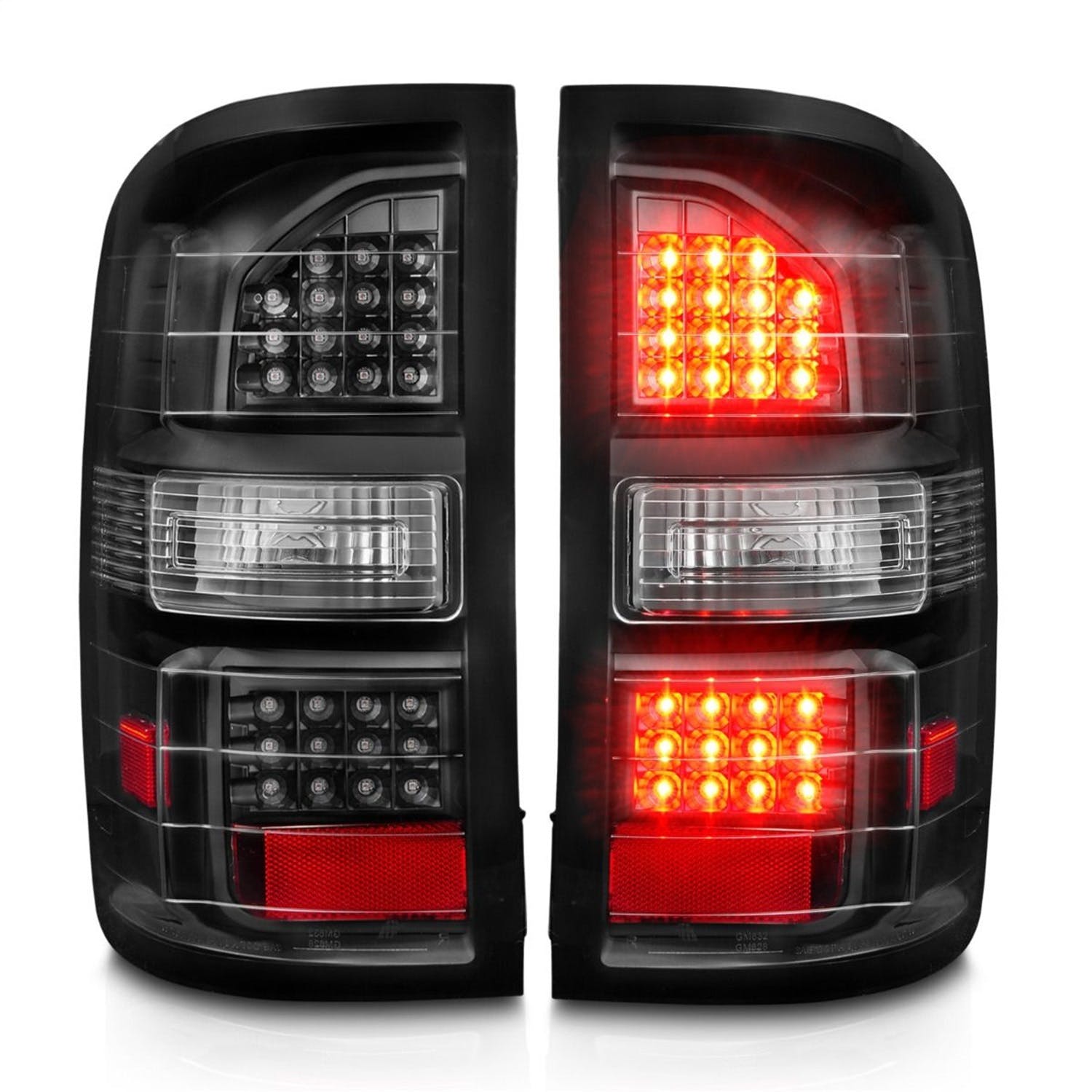 AnzoUSA 311397 LED Tail Lights Black Housing Clear Lens