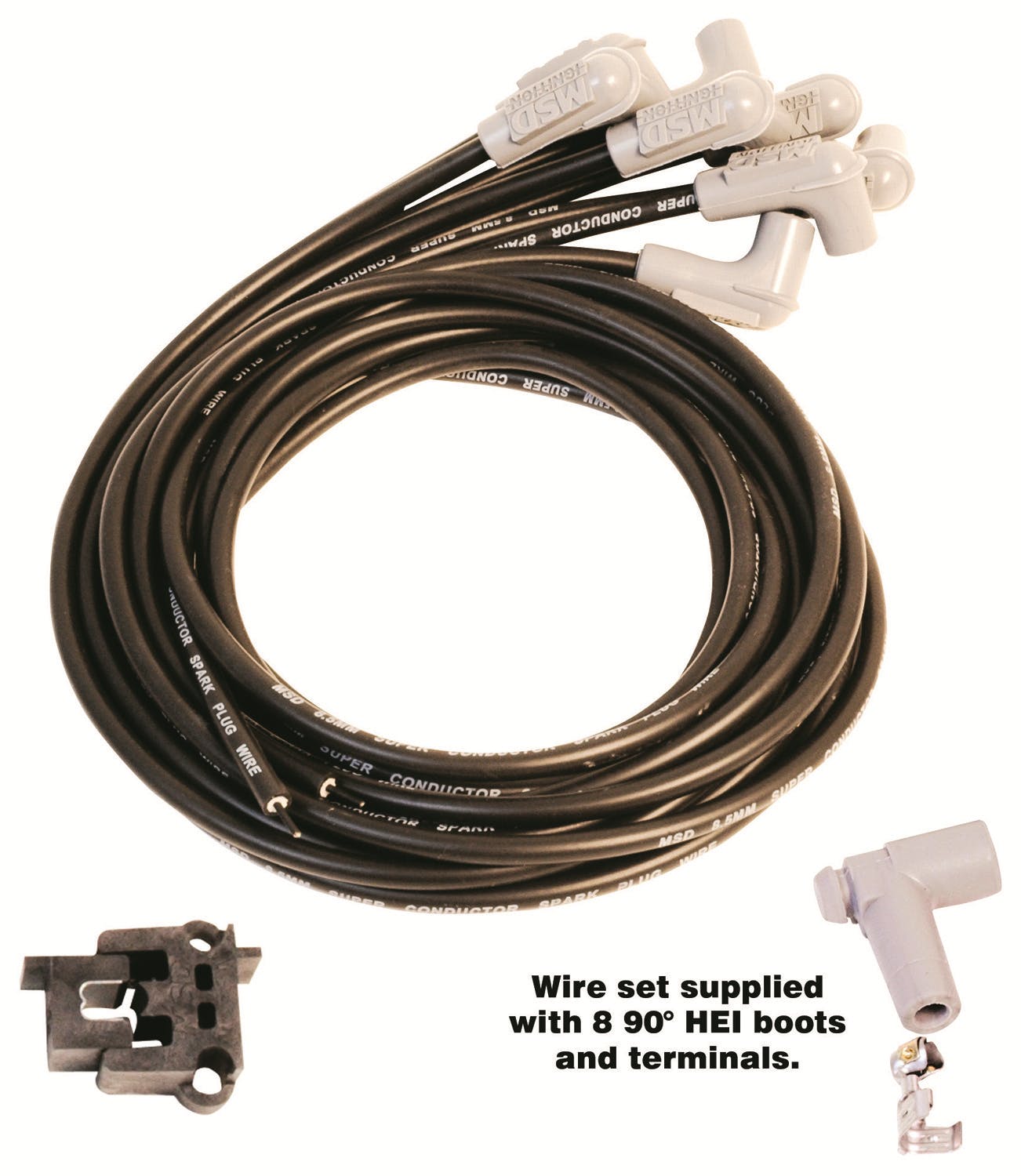 MSD Performance 31223 Wire Set,SC,Black,8Cyl,90/90 Boots, Univ
