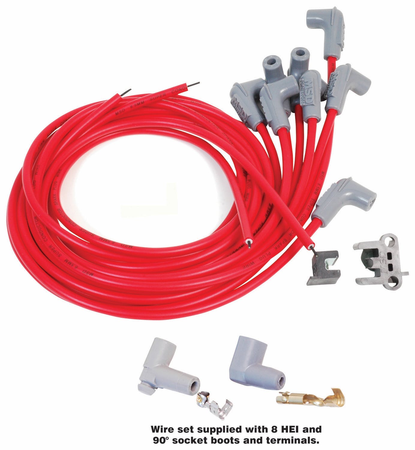 MSD Performance 31239 Wire Set, SC 8 Cyl 90 Plug, Sock/HEI Cap