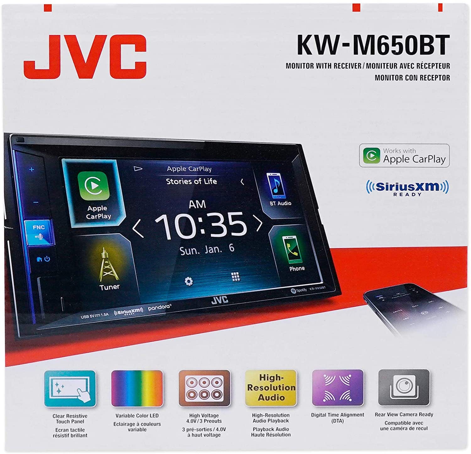 JVC KW-M650BT Digital multimedia receiver (does not play CDs)