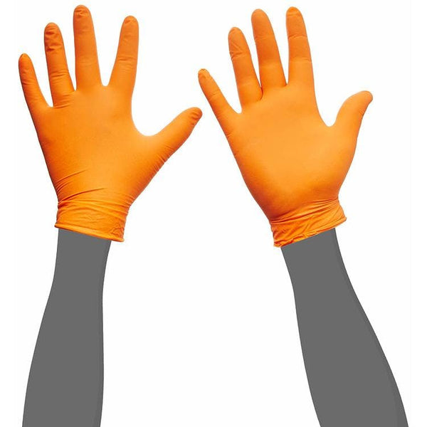 KBS Coatings Orange Lightning Nitrile Gloves - Box (50) - Small 1600643