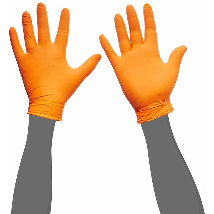 KBS Coatings Orange Lightning Nitrile Gloves - Box (50) - Large 1600645