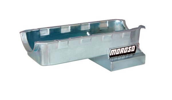 Moroso 20406 Wet Sump Kicked-Out Steel Oil Pan (8 deep/6qt/Baffled; Core-Based/BBC-Mark IV)