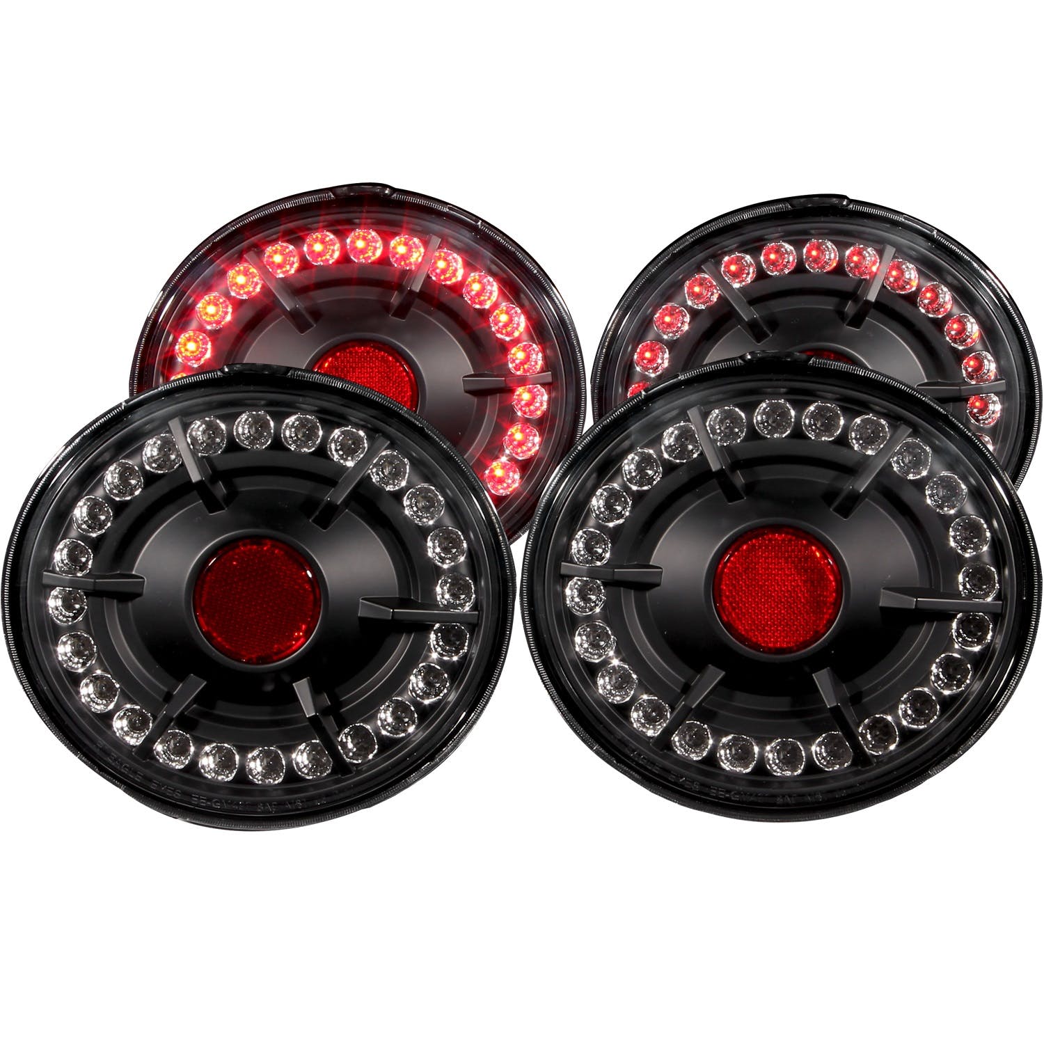 AnzoUSA 321169 LED Taillights Black 4pc