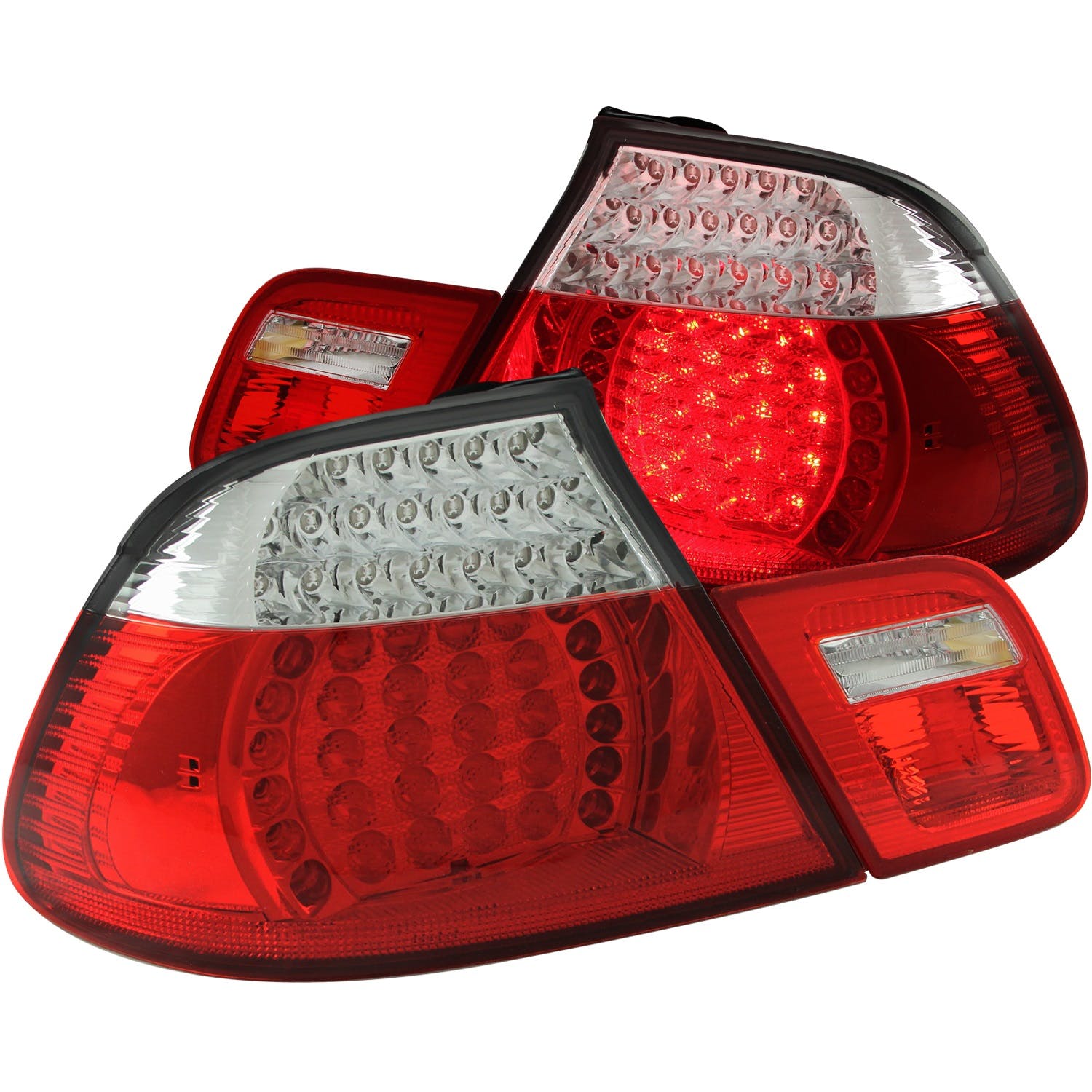 AnzoUSA 321185 LED Taillights Red Clear 4pc