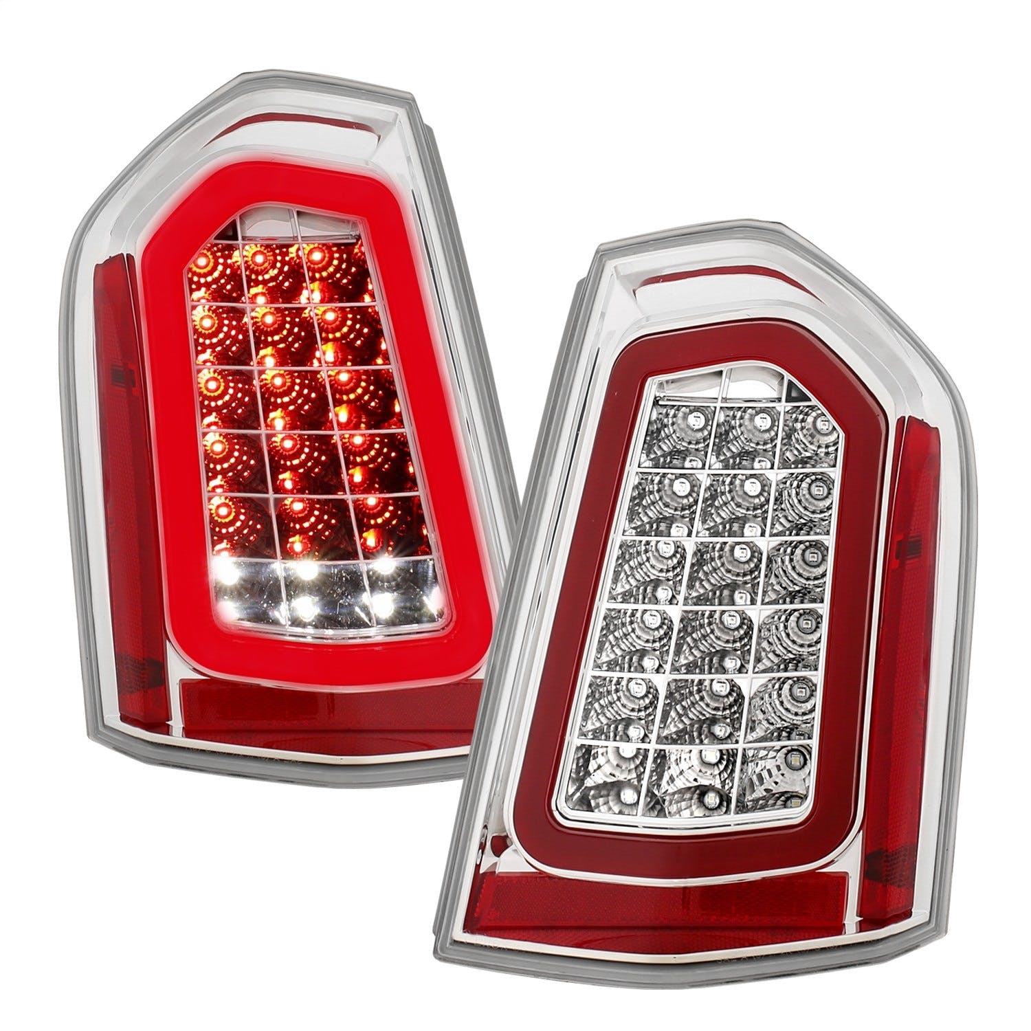 AnzoUSA 321344 LED Taillights Chrome with Sequential