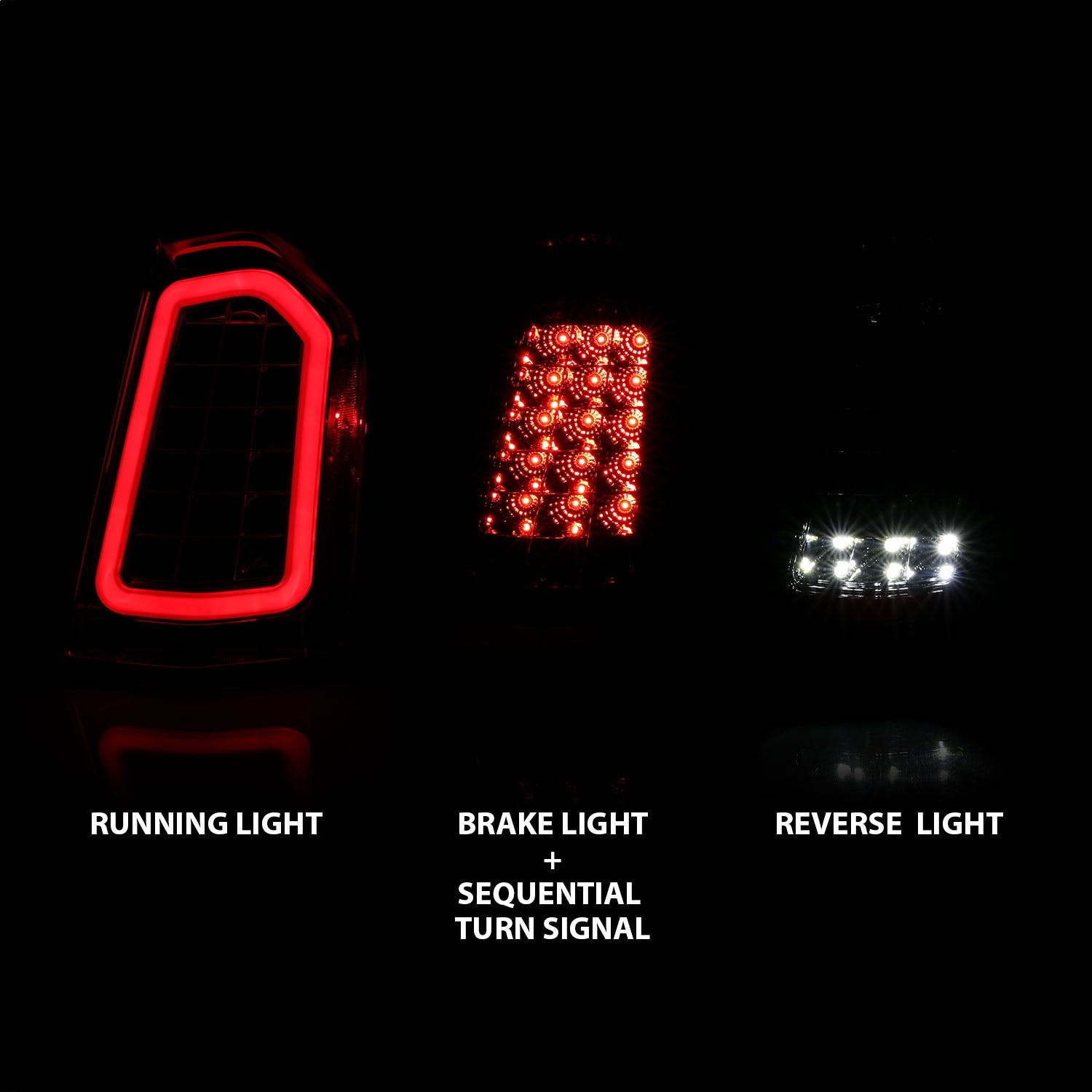 AnzoUSA 321344 LED Taillights Chrome with Sequential