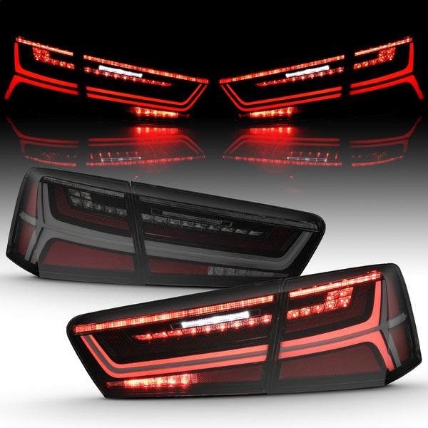 AnzoUSA 321351 LED Taillight Black Housing Smoke Lens 4 Pcs (Sequential Signal)