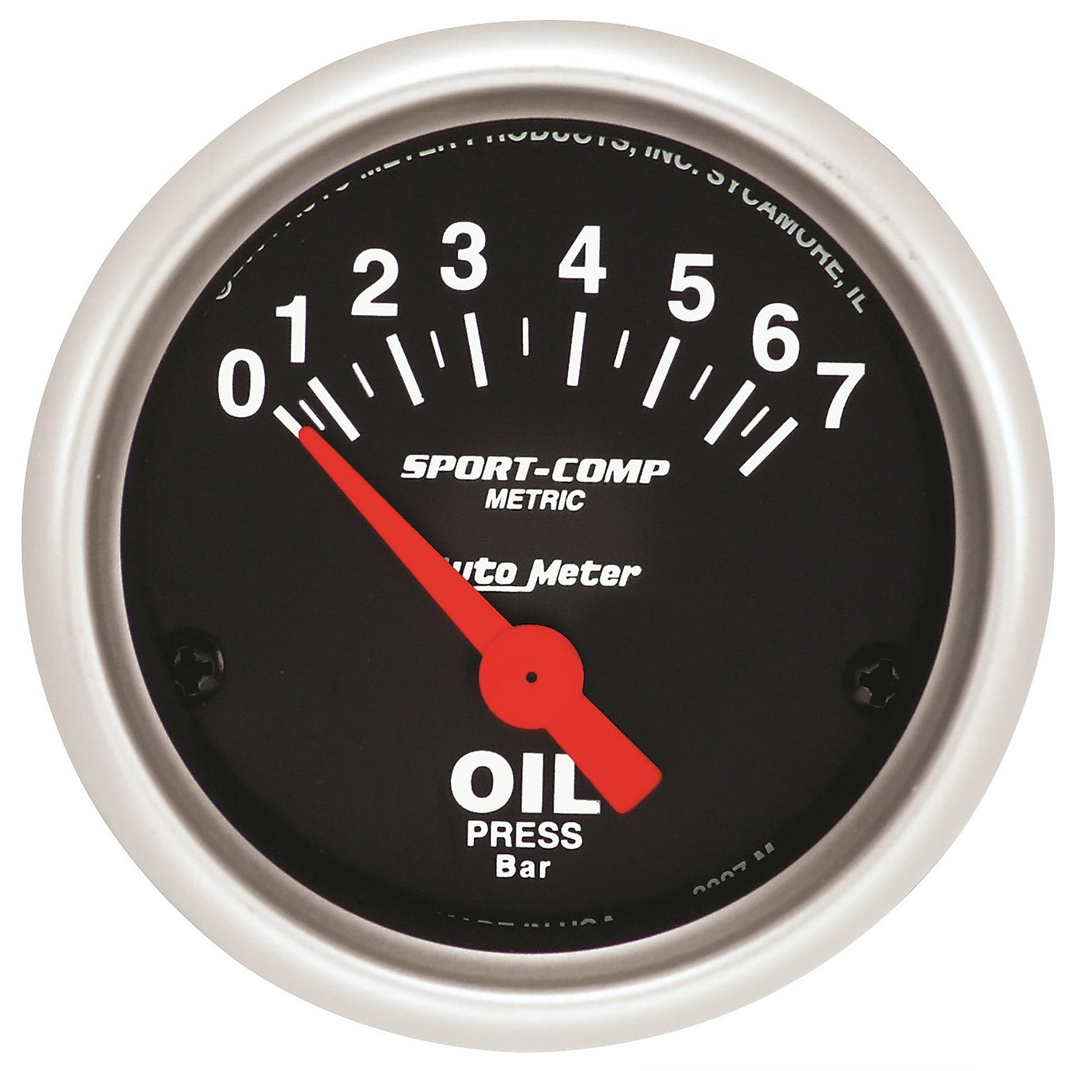 AutoMeter Products 3327-M Gauge; Oil Pressure; 2 1/16in.; 7 BAR; Electric; Sport-Comp