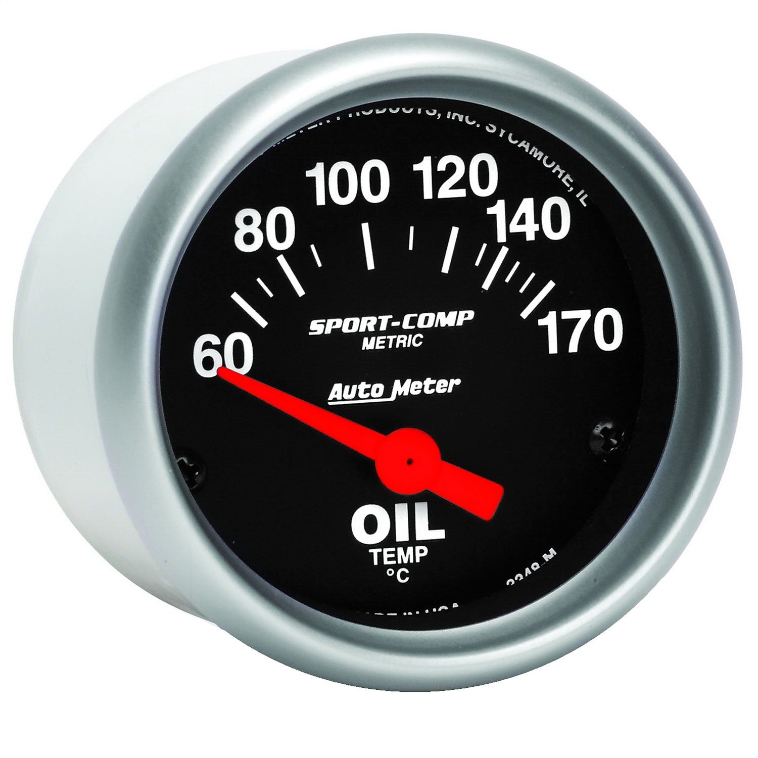 AutoMeter Products 3348-M Gauge; Oil Temp; 2 1/16in.; 60-170° F; Electric; Sport-Comp