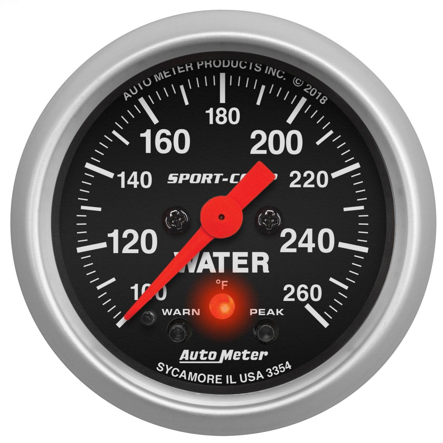 AutoMeter Products 3354 Water Temperature Gauge 2 1/16 Sport Comp
