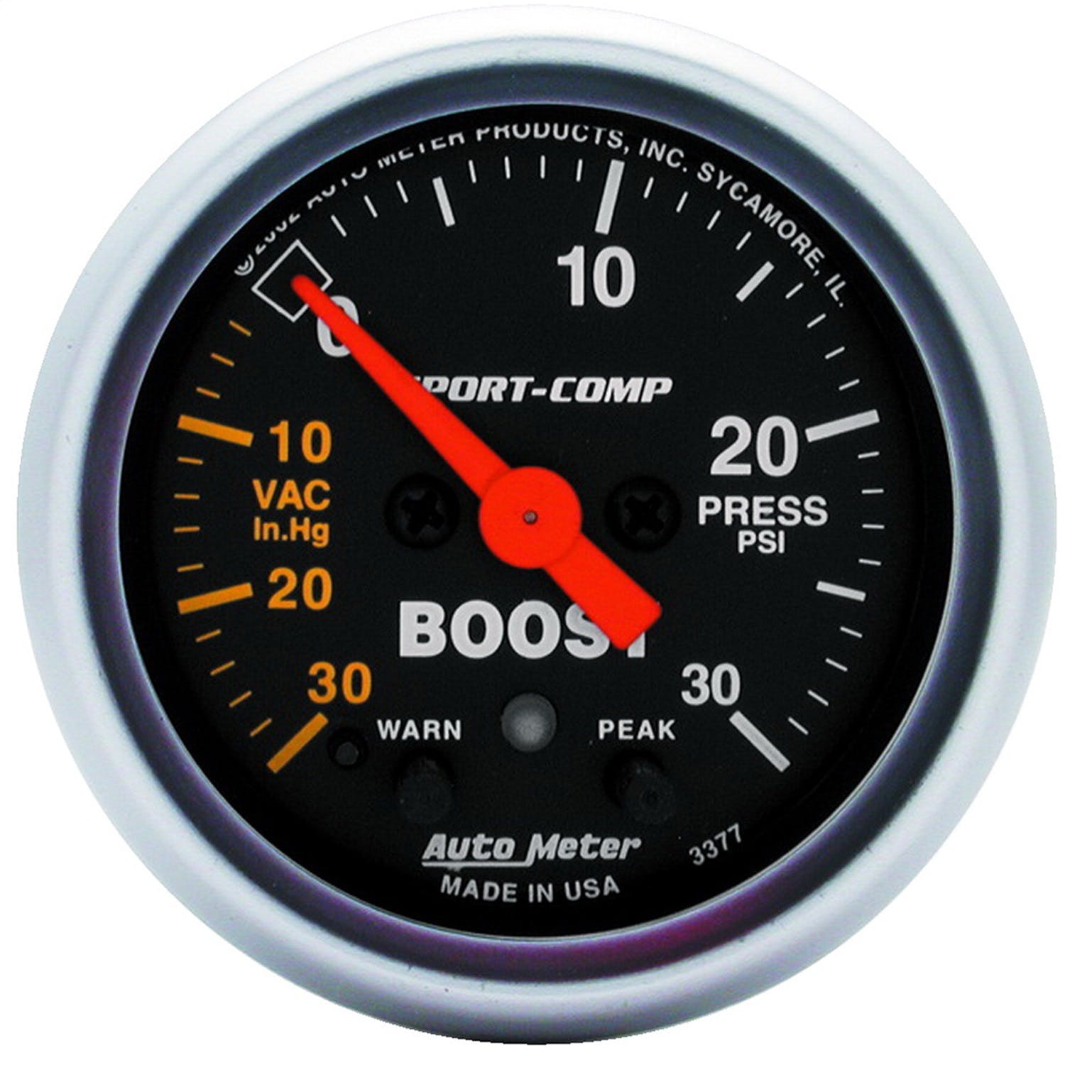 AutoMeter Products 3377 Boost/Vac 30 In. Hg/30 PSI