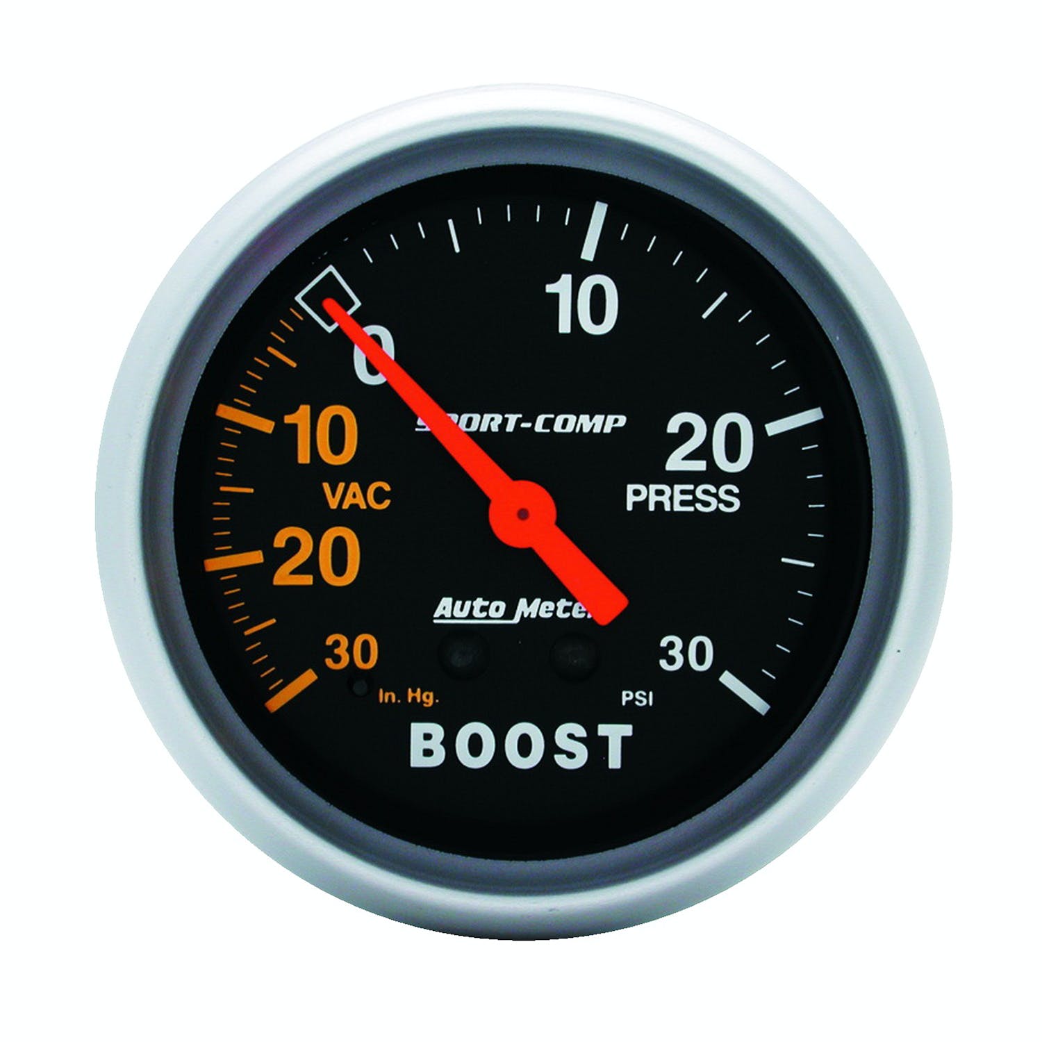 AutoMeter Products 3403 Gauge; Vac/Boost; 2 5/8in.; 30inHg-30psi; Mechanical; Sport-Comp