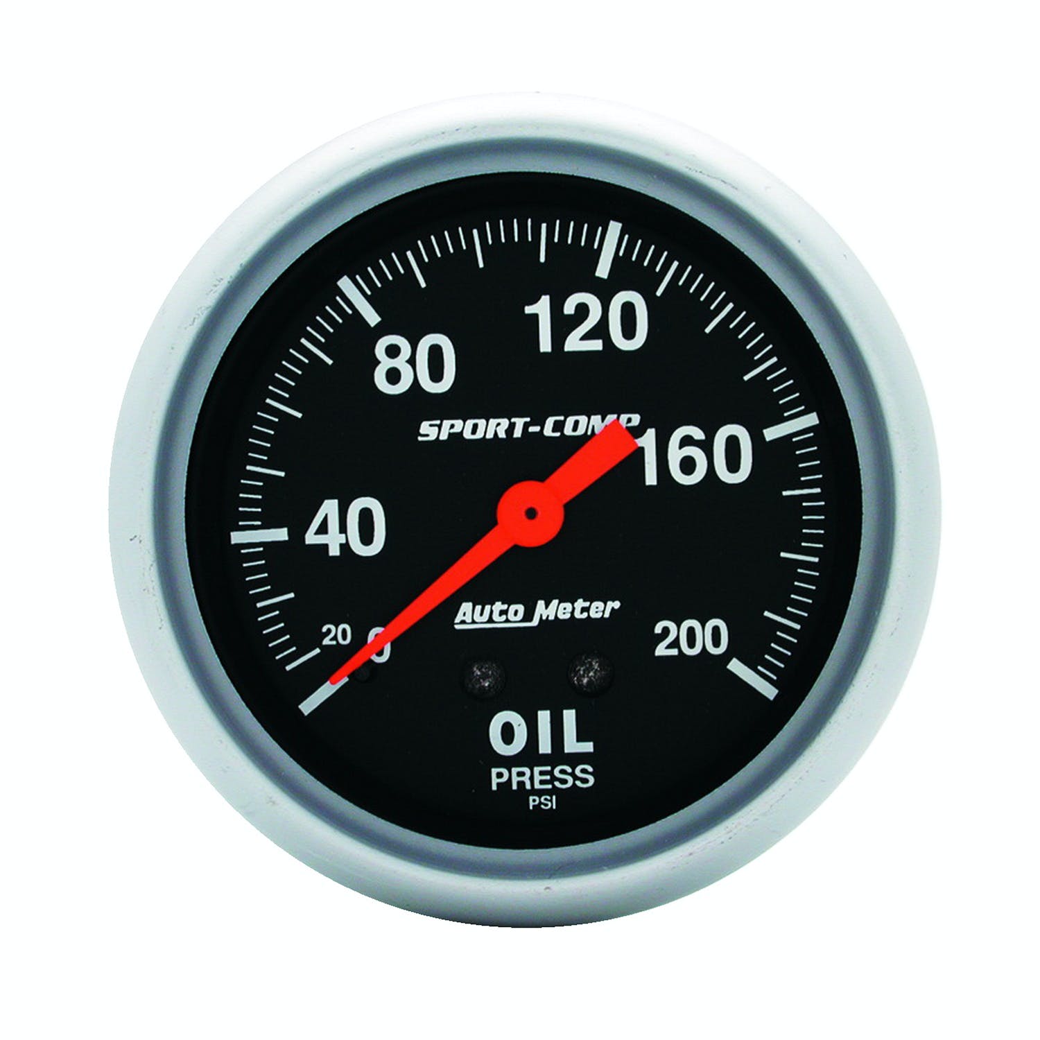AutoMeter Products 3422 GAUGE; OIL PRESSURE; 2 5/8in.; 200PSI; MECHANICAL; SPORT-COMP
